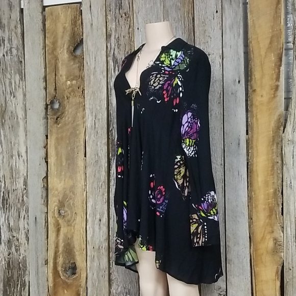FREE PEOPLE BUTTERFLY PRINT DRESS/LONG TUNIC! - Picture 11 of 11